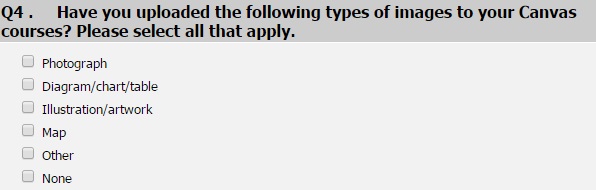 question 4 of the survey