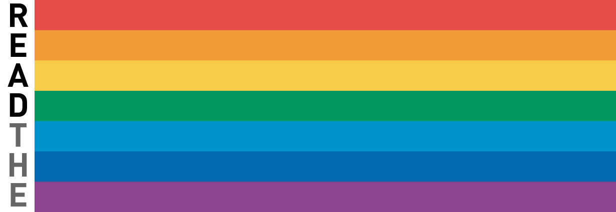 Pride rainbow banner Read the rainbow